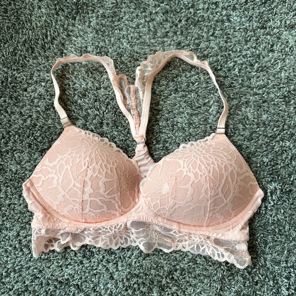 PINK Victoria's Secret Lace Bralette in Soft Pink